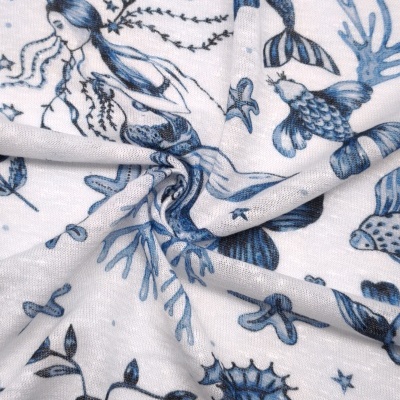 Tejido 100 % lino PEIXES