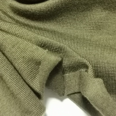 Maille jersey coton/élasthanne OLIVE