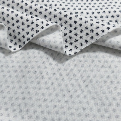 Malha Jersey Interlock algodão BLACK FLORAL