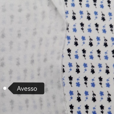 BLACK & BLUE Cotton Interlock Jersey Fabric