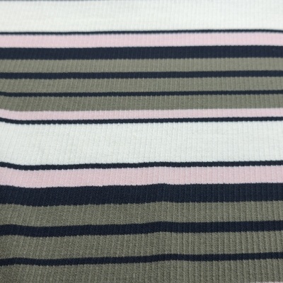 Jersey acanalado con elastano TERRE PINK