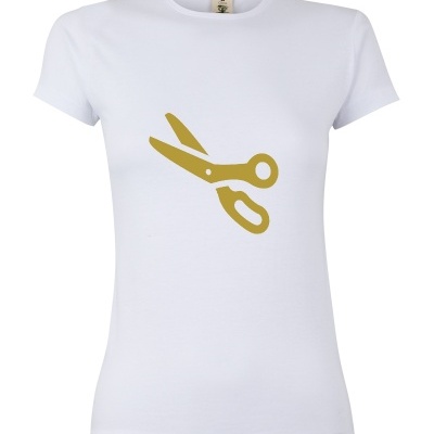 T-shirt Branca Senhora- I LOVE COSTURA