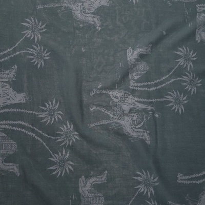 Tejido Algodón VERDE OSCURO DESIERTO