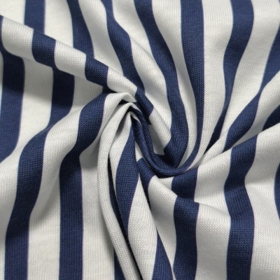 Malha Jersey Algodão STRIP BLUE