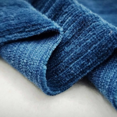 Malha Peluche (tipo veludo) Jaquard MOJOLICA BLUE