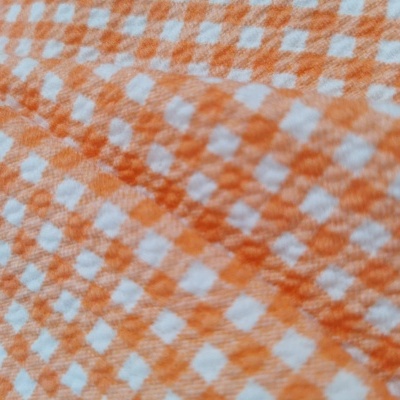 Malla Jacquard a cuadros NARANJA