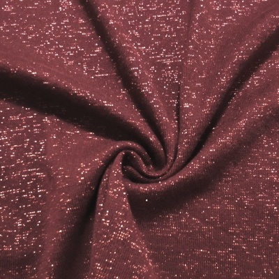 Malla acanalada/Rib WINE GOLD LUREX