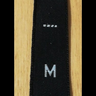 Étiquette de tailles « LETRAS »