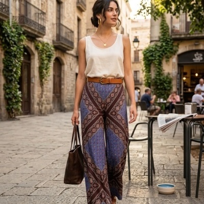 Malha Interlock Viscose/elastano PAISLEY