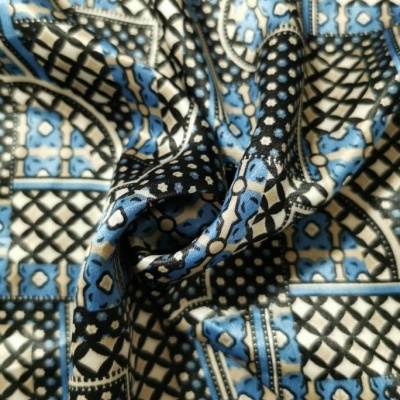 Tecido Cetim ABSTRATO BLUE