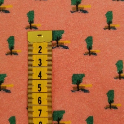 Tissu jersey coton/lin TREES