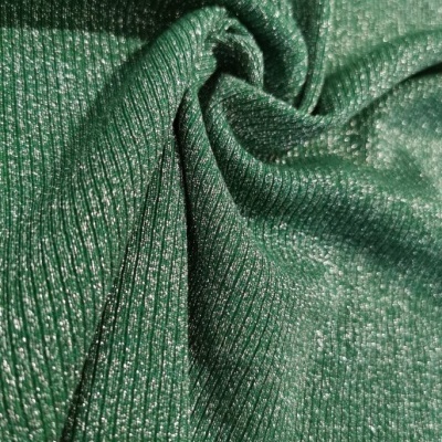 Malha Canelada/rib c/Lurex SHINE GREEN