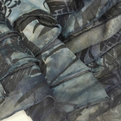 Tela Jersey Plisada ONDAS AZULES