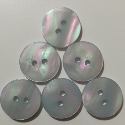 Bouton en nacre - 15 mm, lot de 12