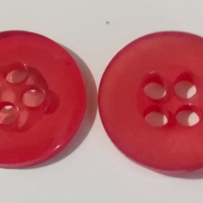 Bouton Cristal Rouge - 12 mm Paquet de 12