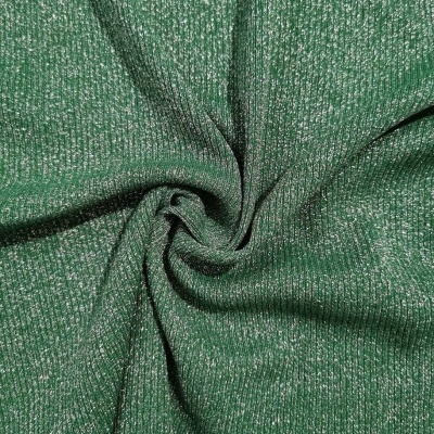 Malha Canelada/rib c/Lurex SHINE GREEN