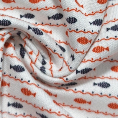 Malha Jersey Interlock algodão FISH SEA