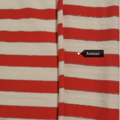 Malha Jersey Jacquard c/ Elastano RED OFF