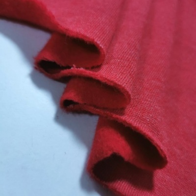 Sweat américain avec cardage HEATHER RED