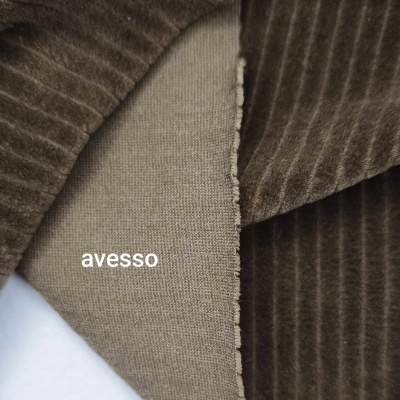 Plush fabric (velvet type) Jacquard with elastane AUBURN