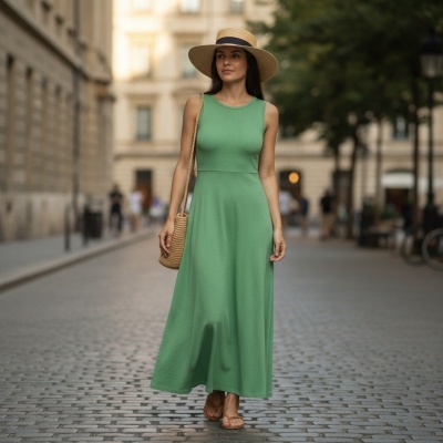 Felpa Italiana  c / elastano VERDE
