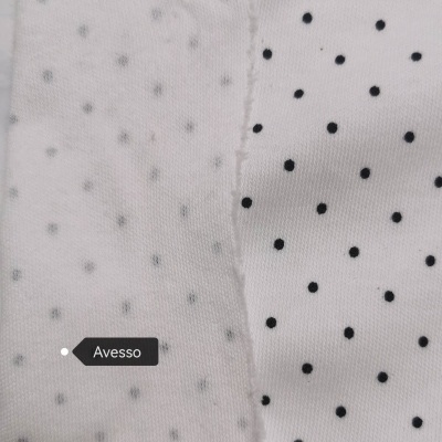 Tissu jersey interlock coton POLKA DOT