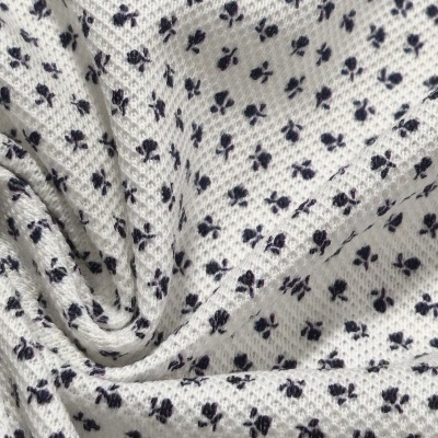 Malha Piquet Algodão BLACK FLORAL