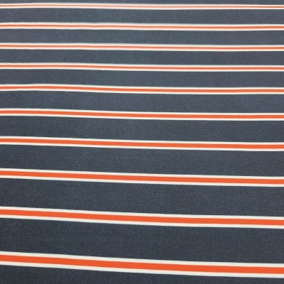 Malha Jersey Interlock algodão DARK BLUE STRIPES