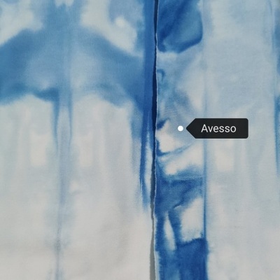 Malha Jersey Licra TIE-DYE FOND BLUE