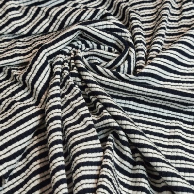 Malha Canelada / Rib RISCAS PRETO & BRANCO