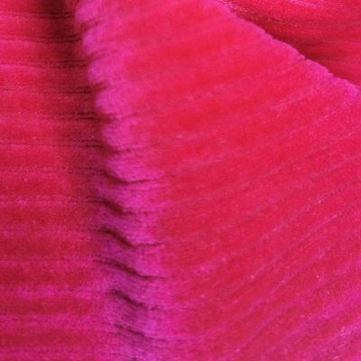 Malha Peluche (tipo veludo) canelado c / elastano DEEP FUSCIA