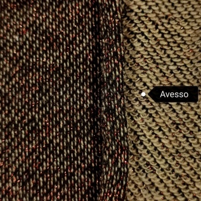 Polaire italienne avec lurex BRILLANT MARRON