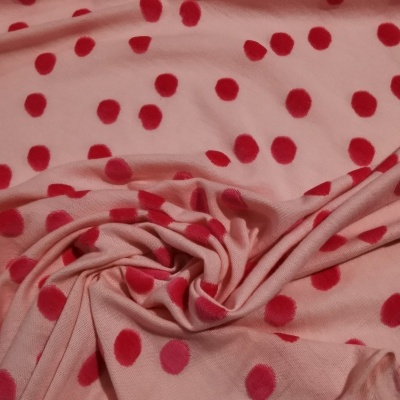 Malha Jersey Algodão BOLAS ROSA