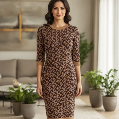 Malha Jacquard c/ Lurex CORRENTE NAVY