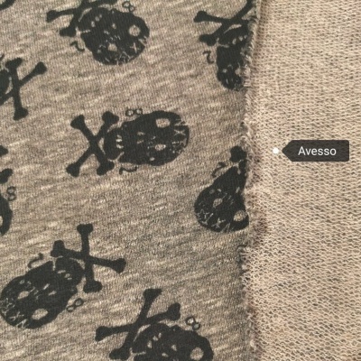 Felpa Americana algodão CINZENTO CAVEIRAS