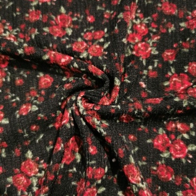 Malha Jersey Jacquard canelado RED ROSE