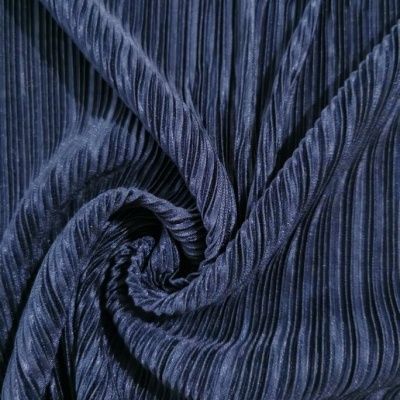 Tecido Crepe Plissado MARINHO