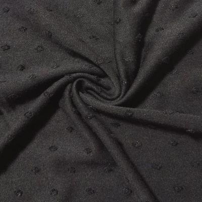 Jersey Jacquard Peluche con elastano RELIEVES NEGROS