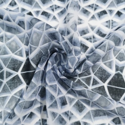 Tejido Chiffon MOSAICO AZUL