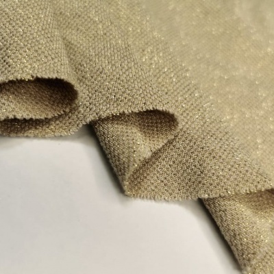 Tejido de punto interlock con brillo lurex Mara