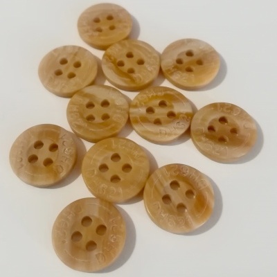 Botão Plástico Bege - 11mm Pack 12