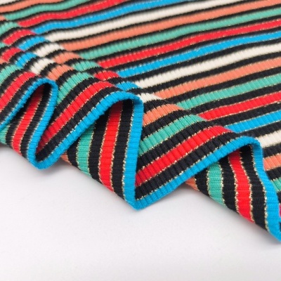 Malha canelada/rib c/lurex BOHEMIAN