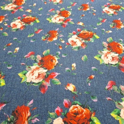 Malha Jersey Interlock Algodão DENIM ROSE