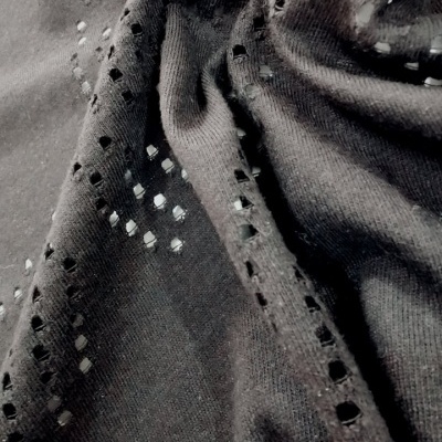 Malha Jersey Perfurada BLACK