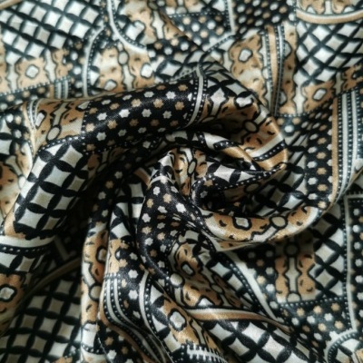 Tejido satinado ABSTRATO BROWN