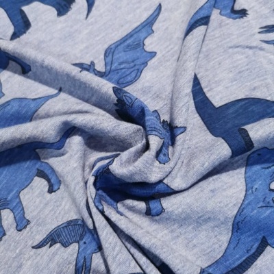 Malha Jersey JURÁSSICO AZUL