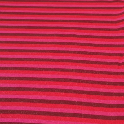 Felpa Italiana algodão c / elastano Riscas VERMELHO & ROSA