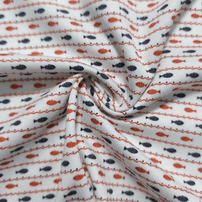 Malha Jersey Interlock algodão FISH SEA
