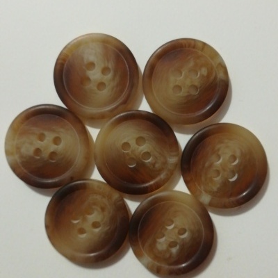 Botão Bege Raiado - 20 mm Pack 12