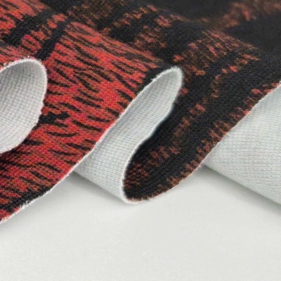 Malla Interlock Punto Roma con elastano BURGUNDY TIGER